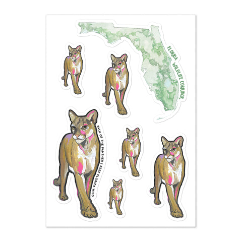 Florida Panther Sticker Set of 7