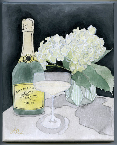 Champagne & Hydrangeas
